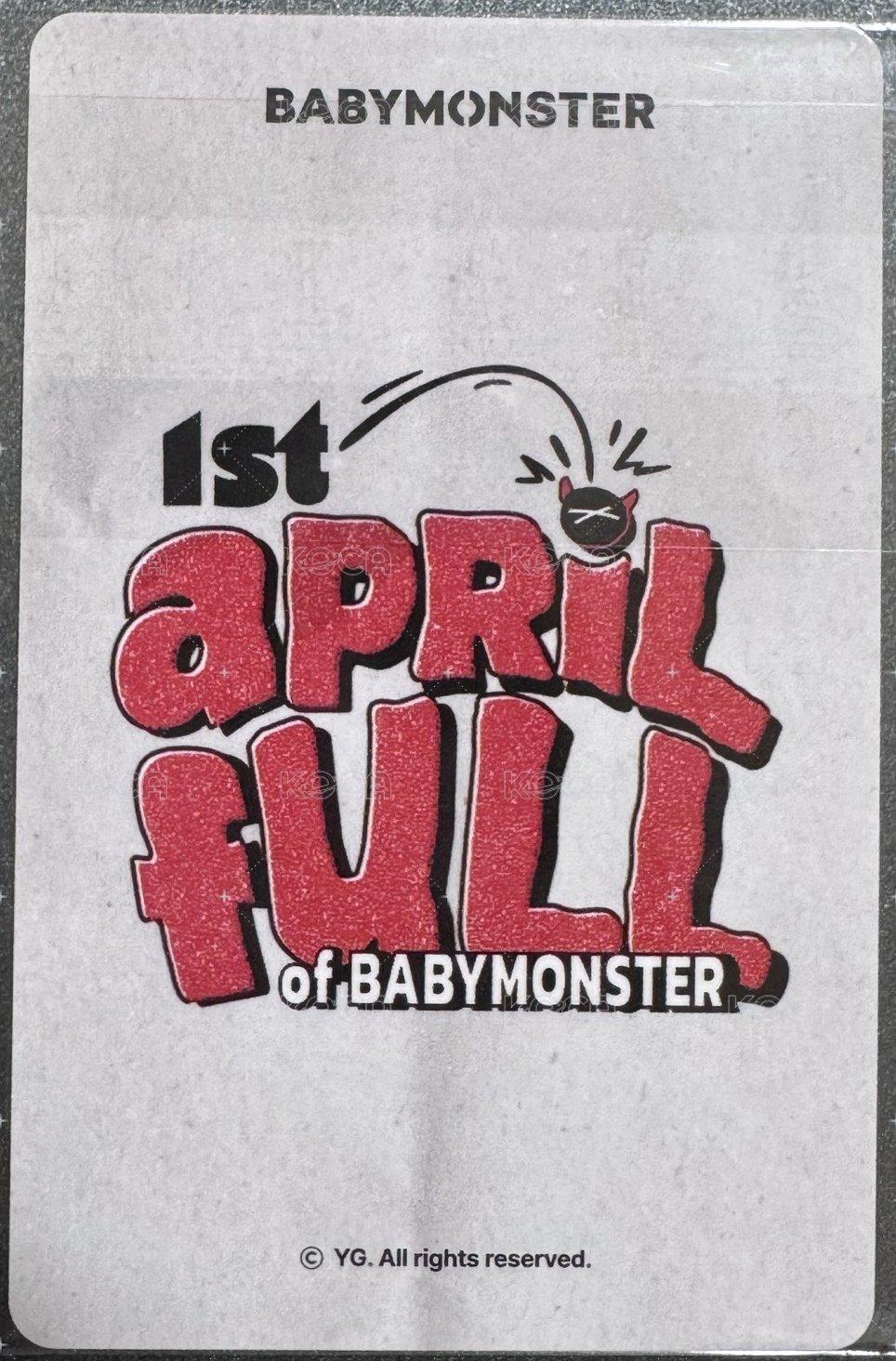 一週年 yg線下 周邊快閃 滿額卡 a ver 背面