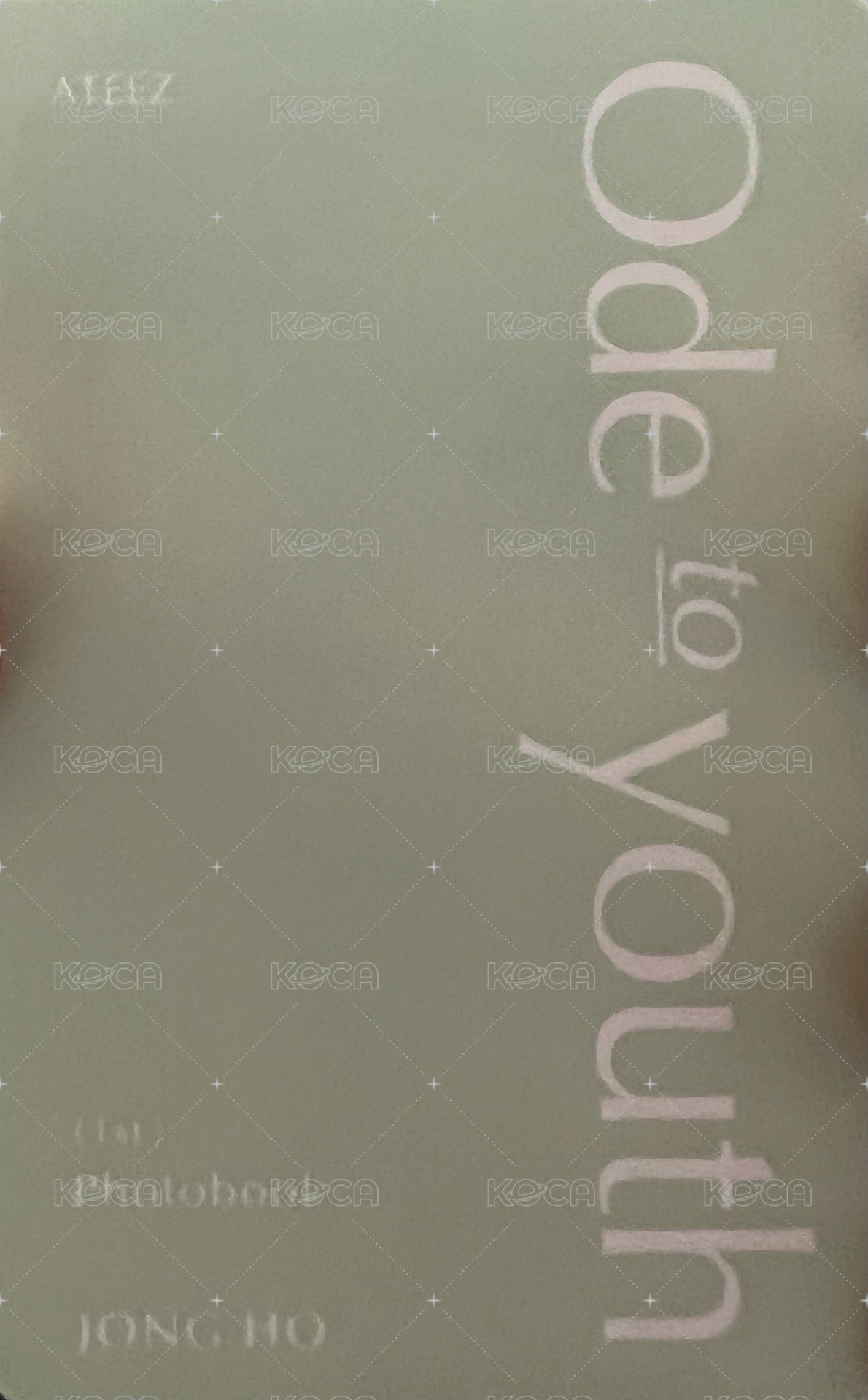 ATEEZ 1ST PHOTOBOOK;ODE TO YOUTH 周邊卡  背面