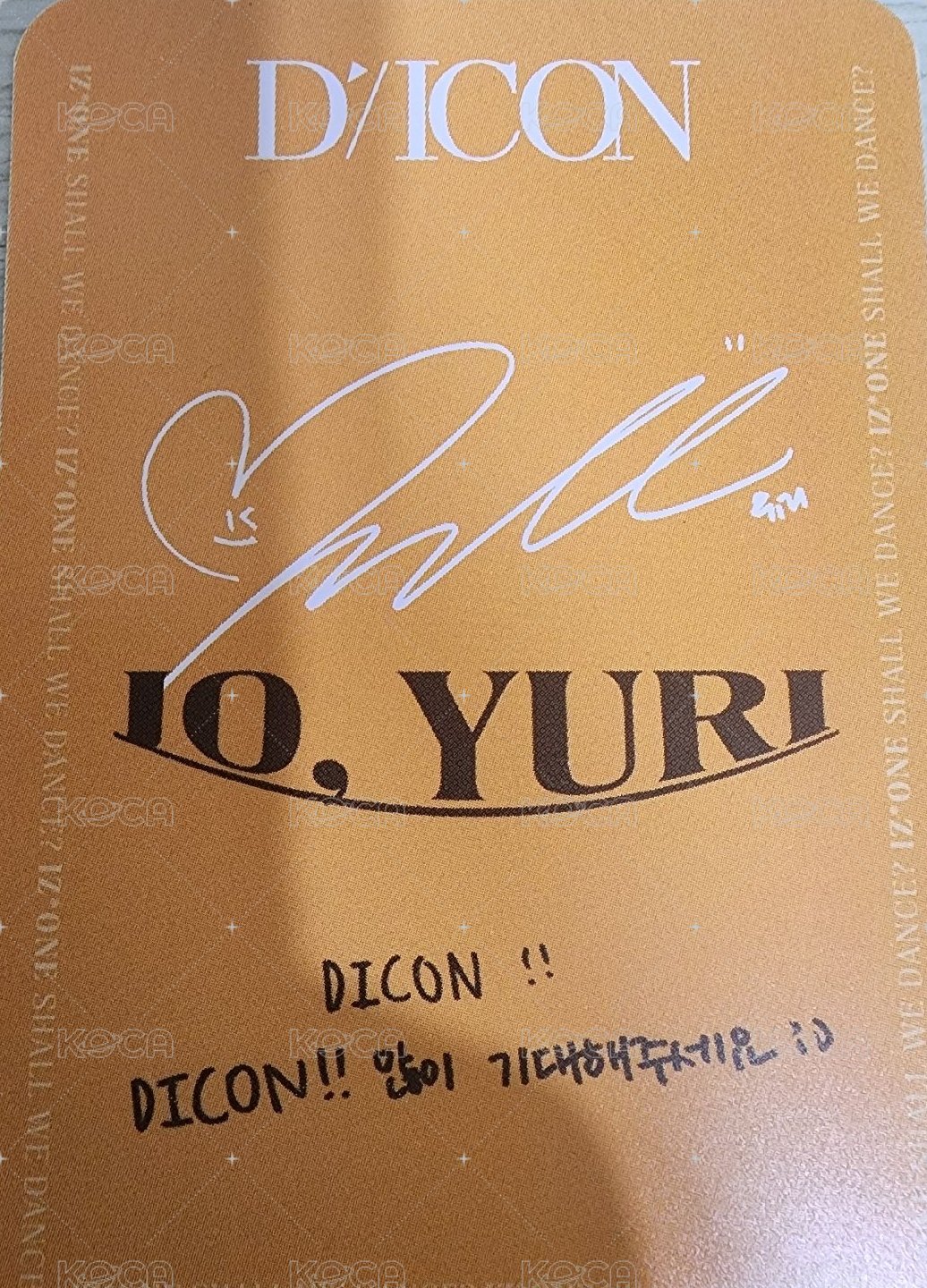 新DICON D社 團封 雜誌卡  背面