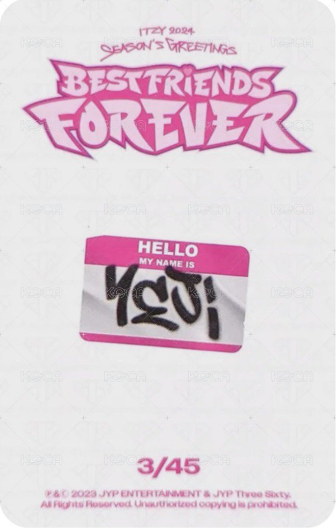 2024年曆 隨機卡  背面