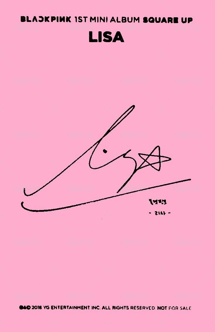 Square Up 專輯卡 Pink ver.1 背面