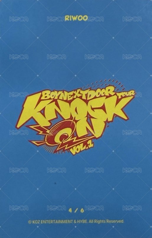 Knock On 巡迴 隨機卡 仁川場周 4/6 背面