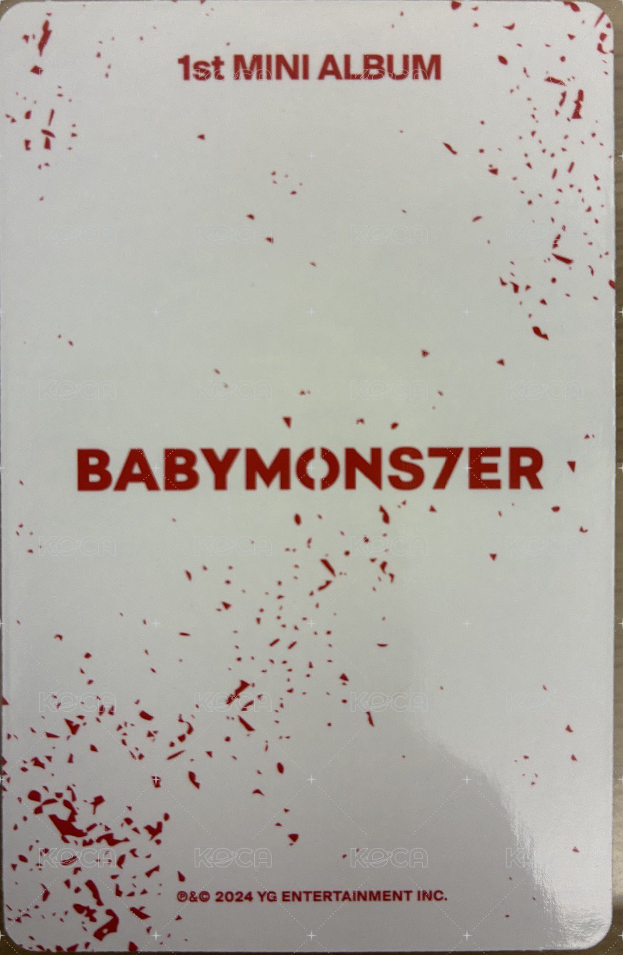 BABYMONS7ER 專輯卡  背面