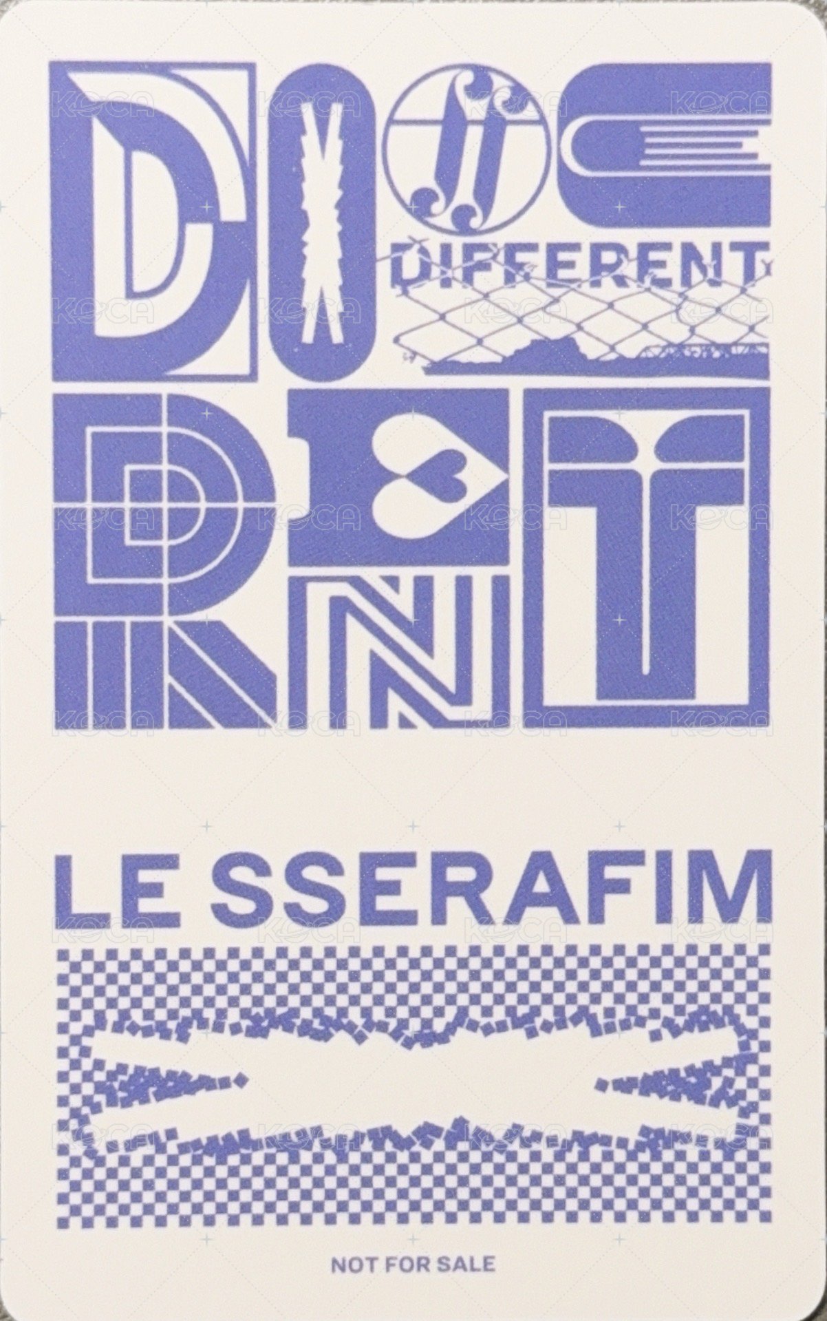 DIFFERENT 日咖 1.0 幸運卡  背面