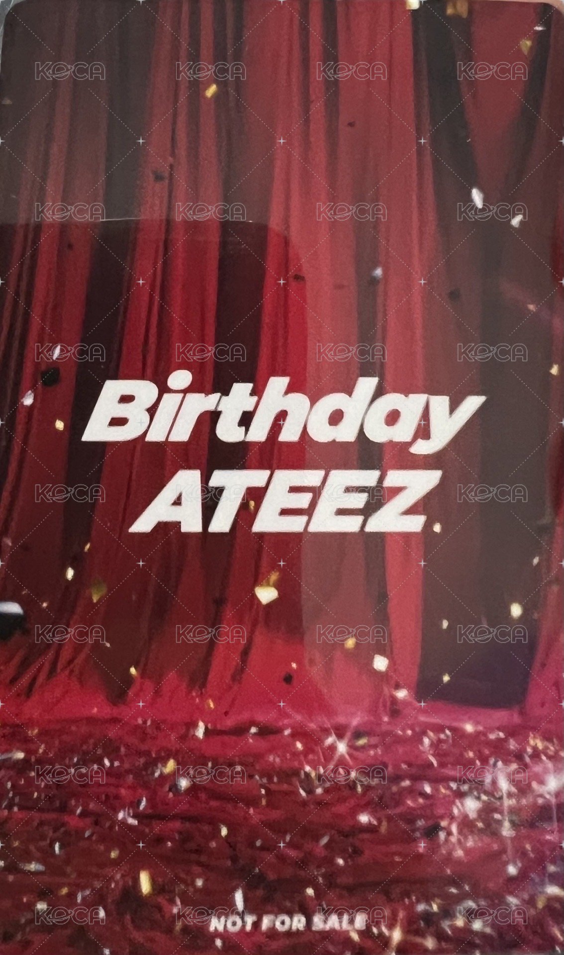 Birthday ATEEZ JP FC 特典卡 Member ver. Set 背面