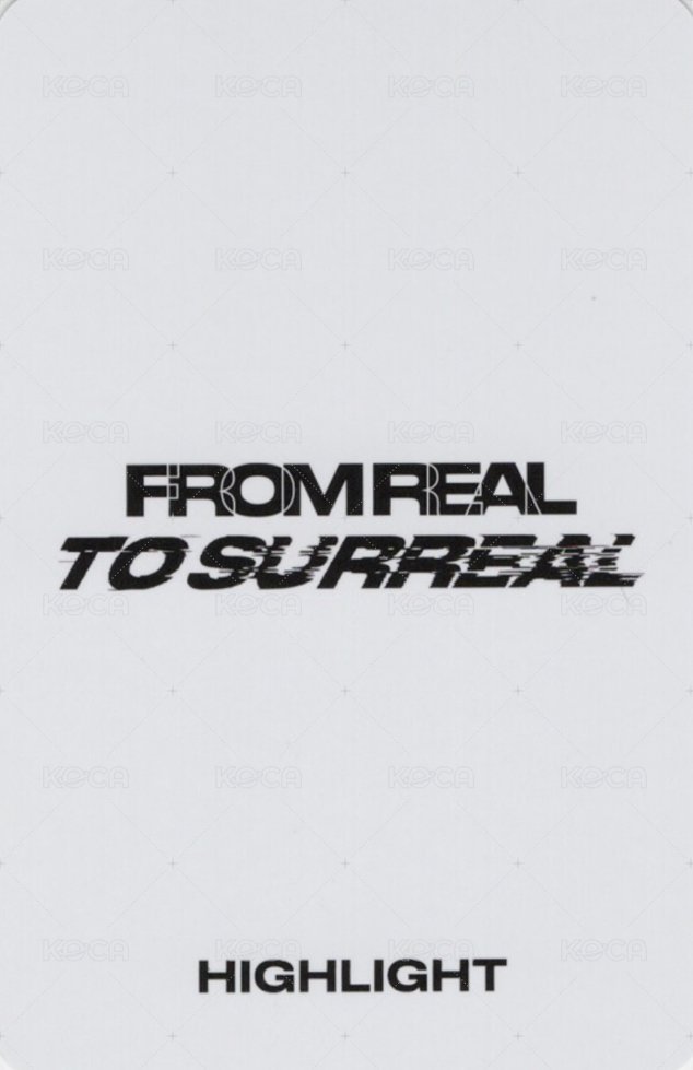 From Real to Surreal mk 特典卡 預售 背面