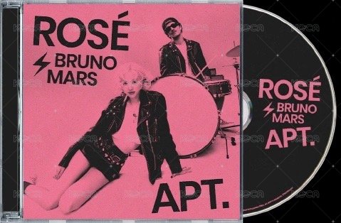 ROSÉ&Bruno Mars美國官網版單曲CD（黑色版）