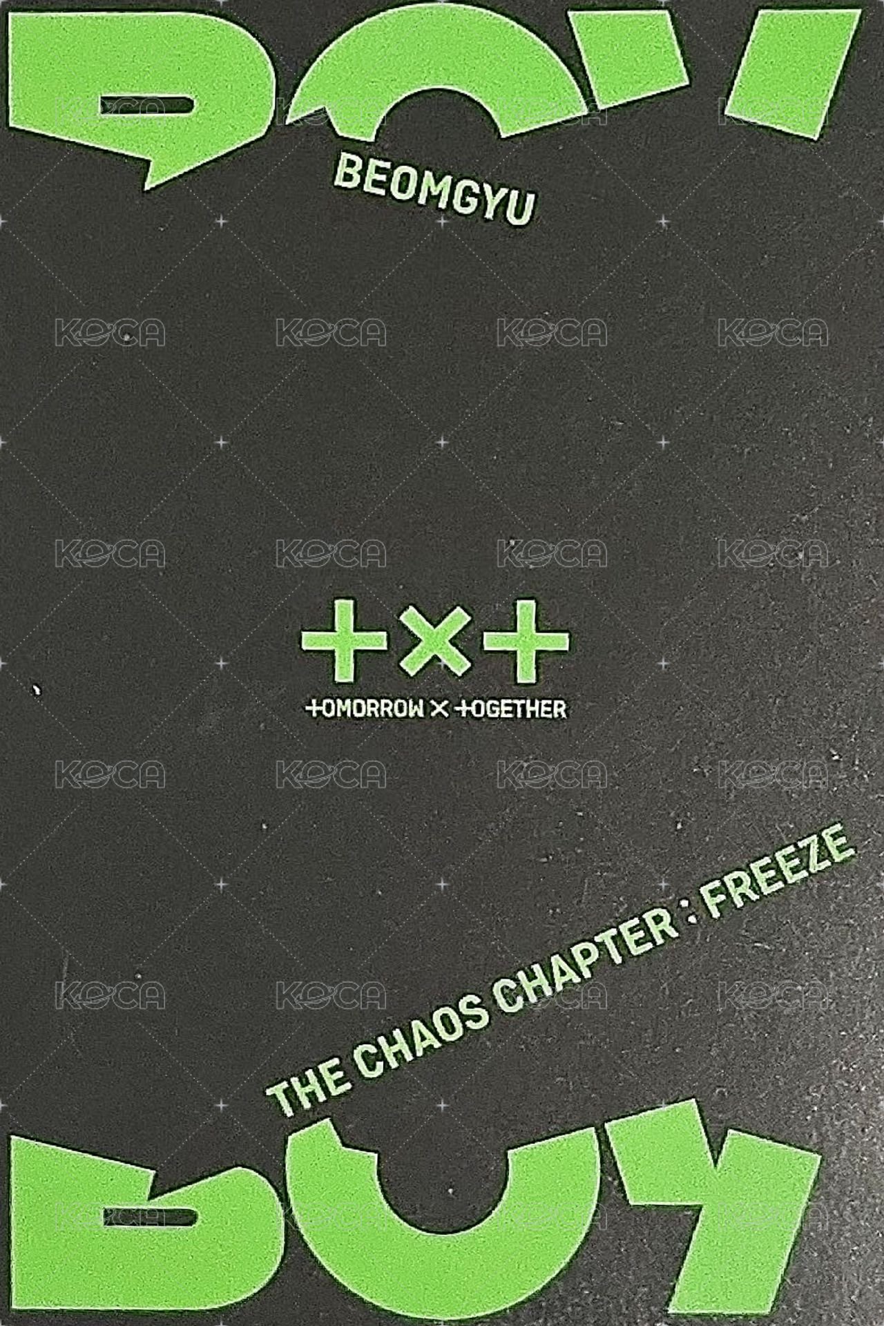 正二 專輯卡 Boy版 背面