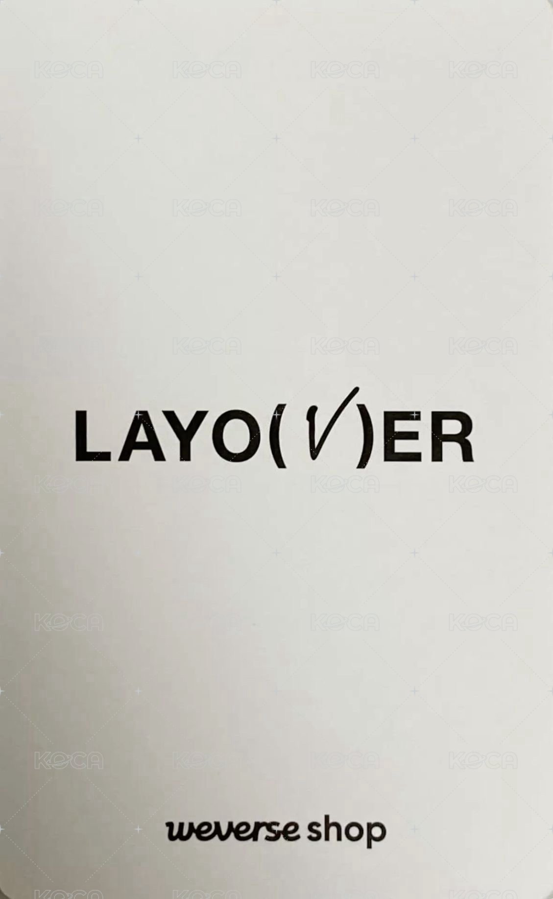 LAYOVER wvs 特典卡  背面