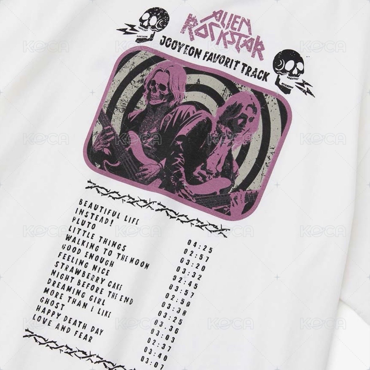 SKULL TRACK LIST-WHITE