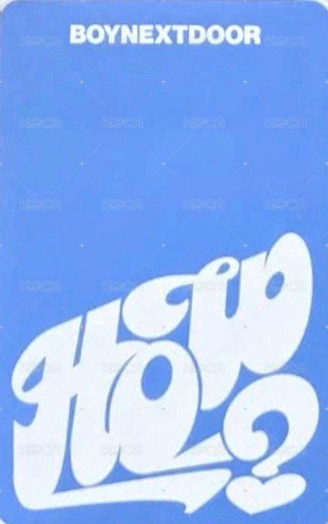 HOW? mp 預售 特典卡 5 背面