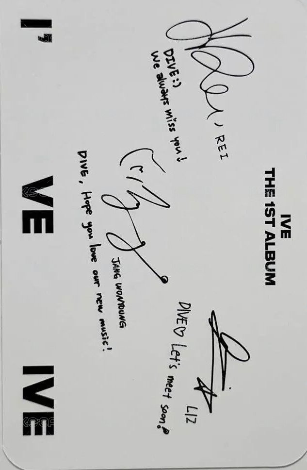 I've IVE target 美網 特典卡  背面