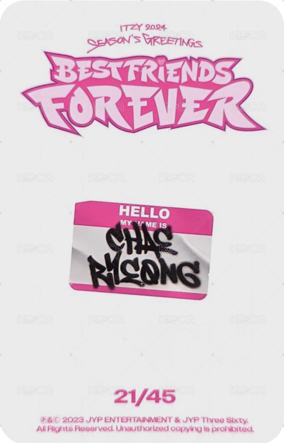 2024年曆 隨機卡  背面