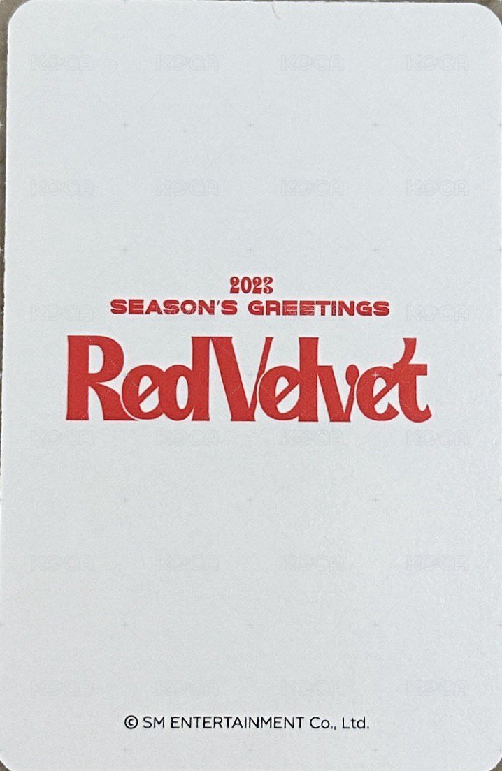 Red Velvet 2023 SEASON'S GREETINGS 年曆卡  背面