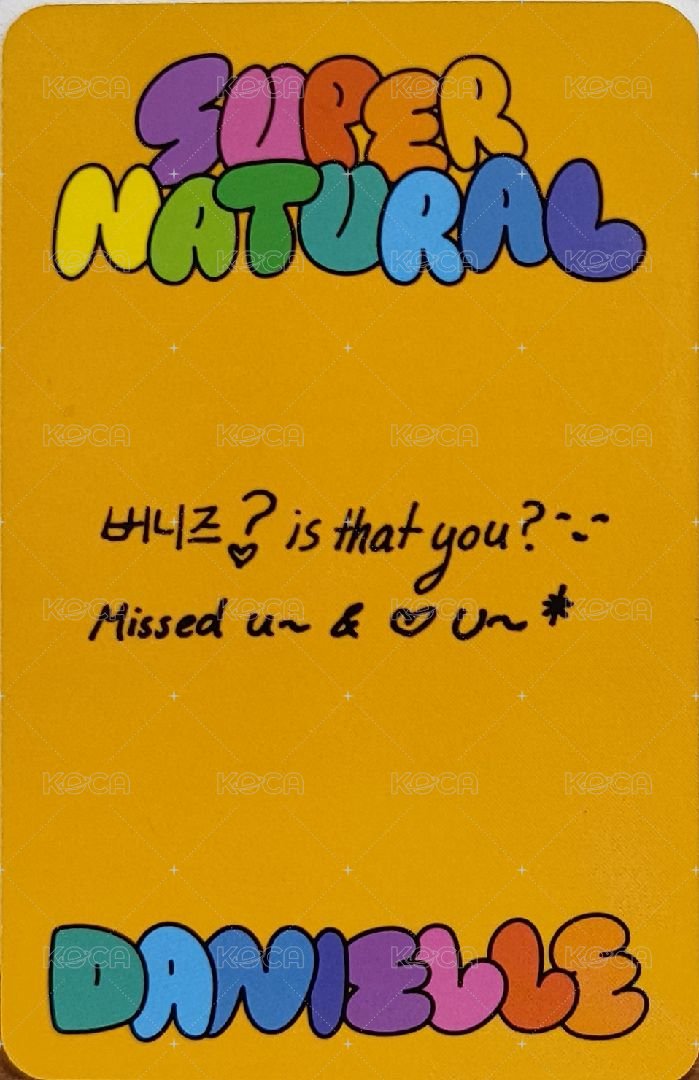 Supernatural 專輯卡 Danielle ver. 背面