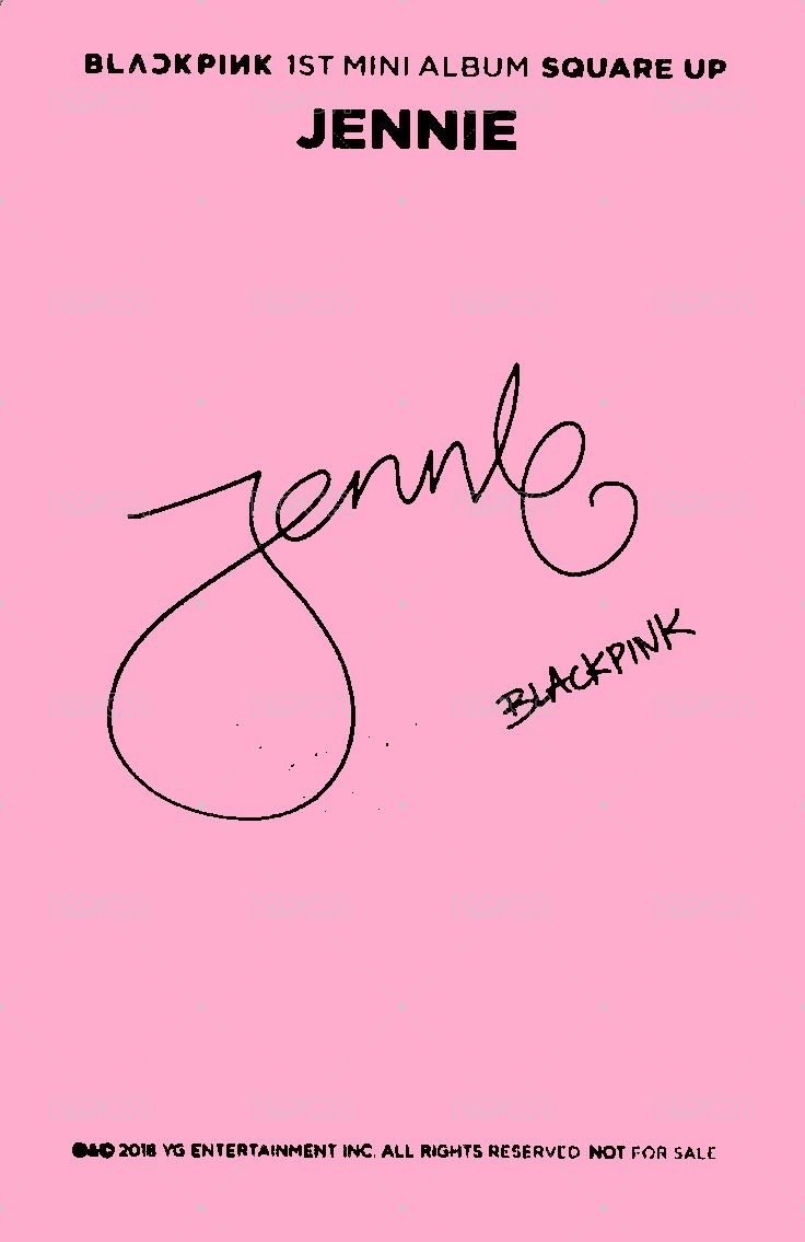 Square Up 專輯卡 Pink ver.1 背面
