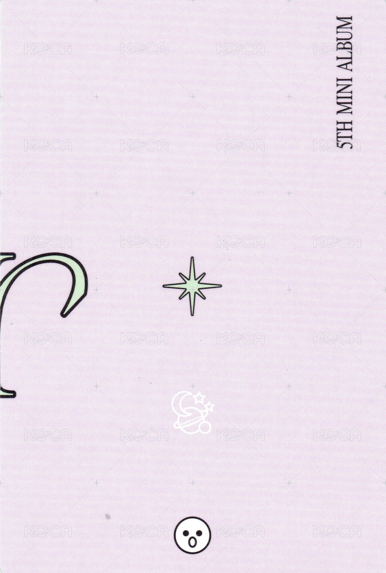 迷五 專輯卡 Tape ver.預售禮 背面
