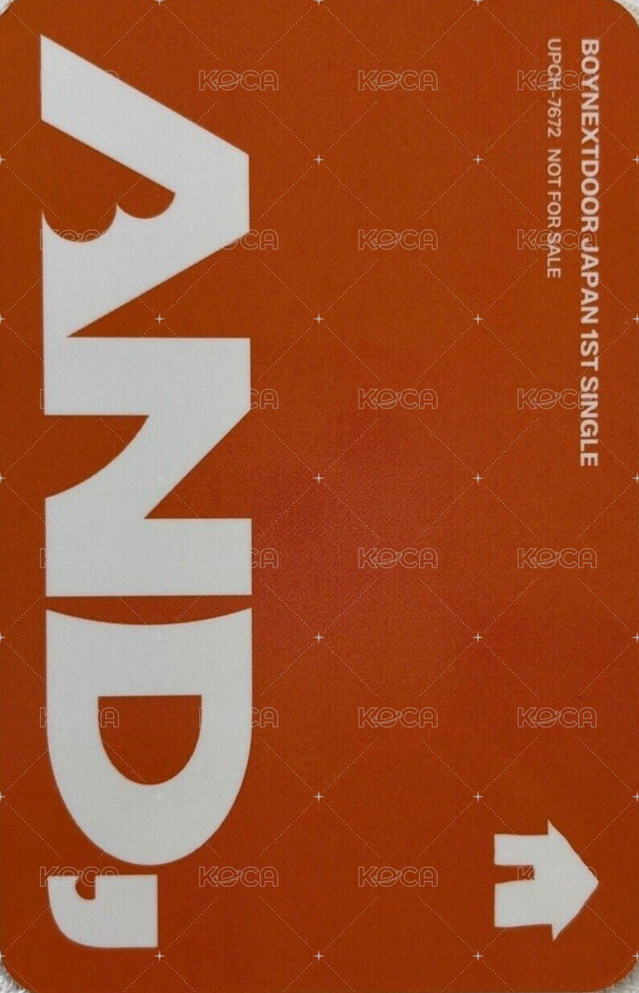 AND, 專輯卡 初回限定B盤 背面