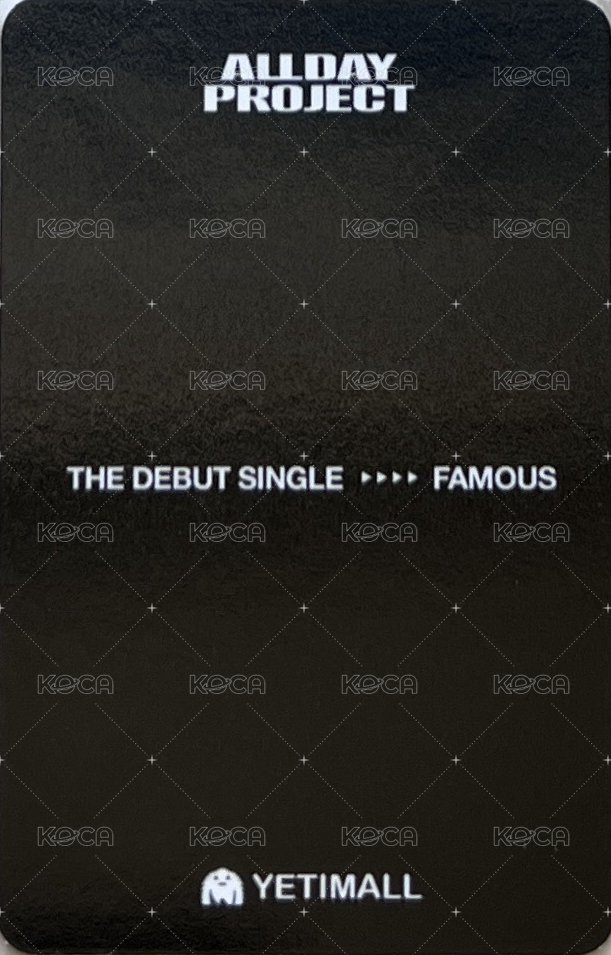 FAMOUS yeti 1.0 簽售卡  背面