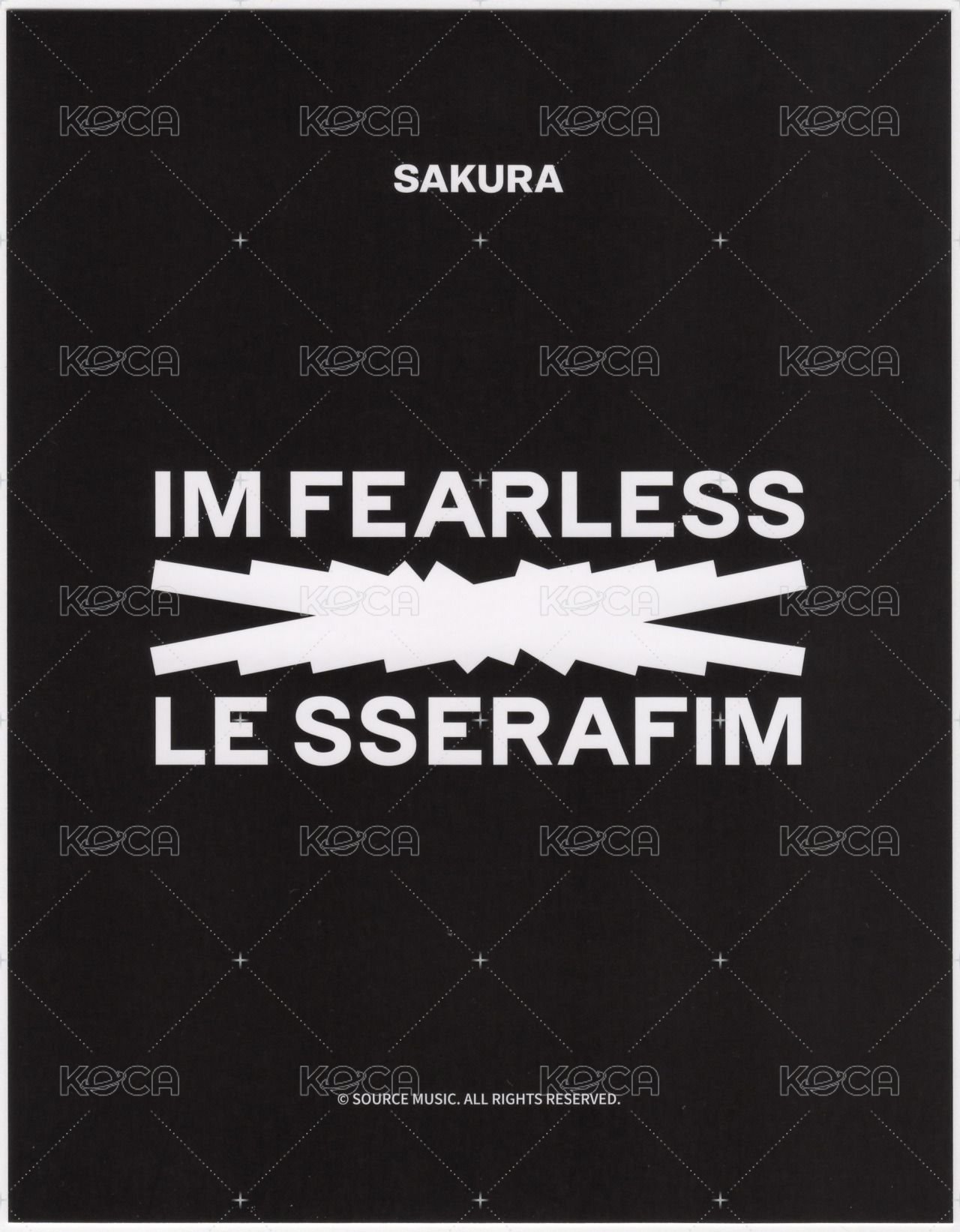 FEARLESS 明信片 The First Moment in Your Hands 明信片 背面