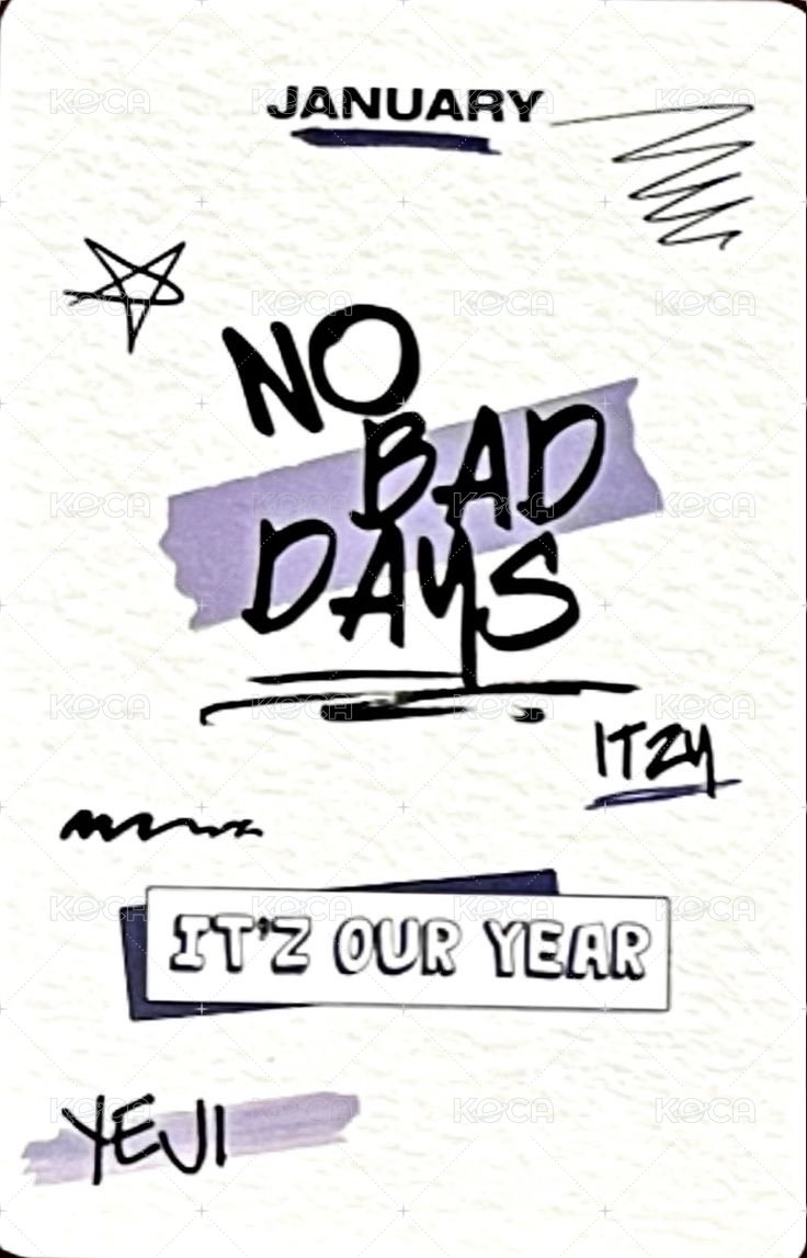 NO BAD DAYS 周邊卡 一月 背面