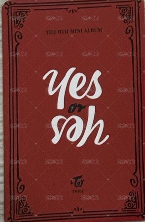 YES or YES 專輯卡 Mina專卡 背面