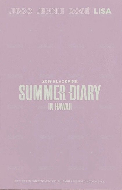 2019夏日日記 專輯卡  背面