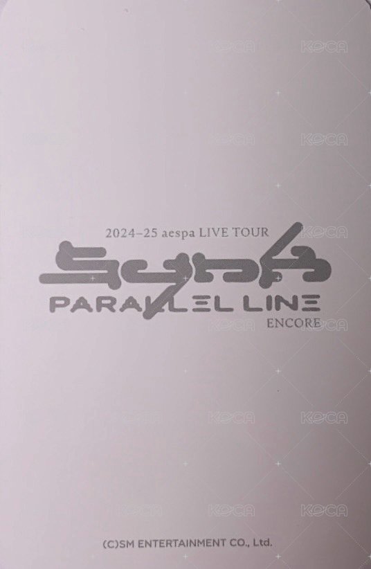 二巡 周邊卡 首爾安可場周 娃衣柚 背面