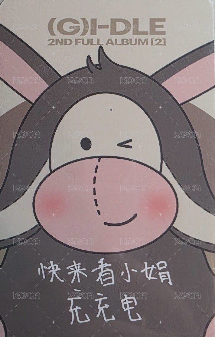 正規二 yzy 6.0 簽售卡 小毛驢 背面