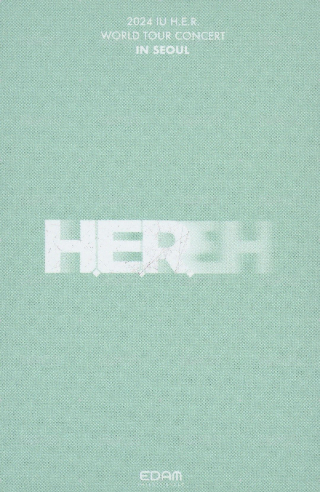 24’演唱會 入場卡 / 場限卡 首爾0303 背面