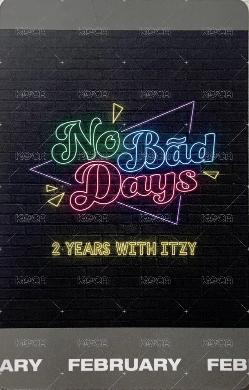 NO BAD DAYS 周邊卡 二月 拍立得 背面
