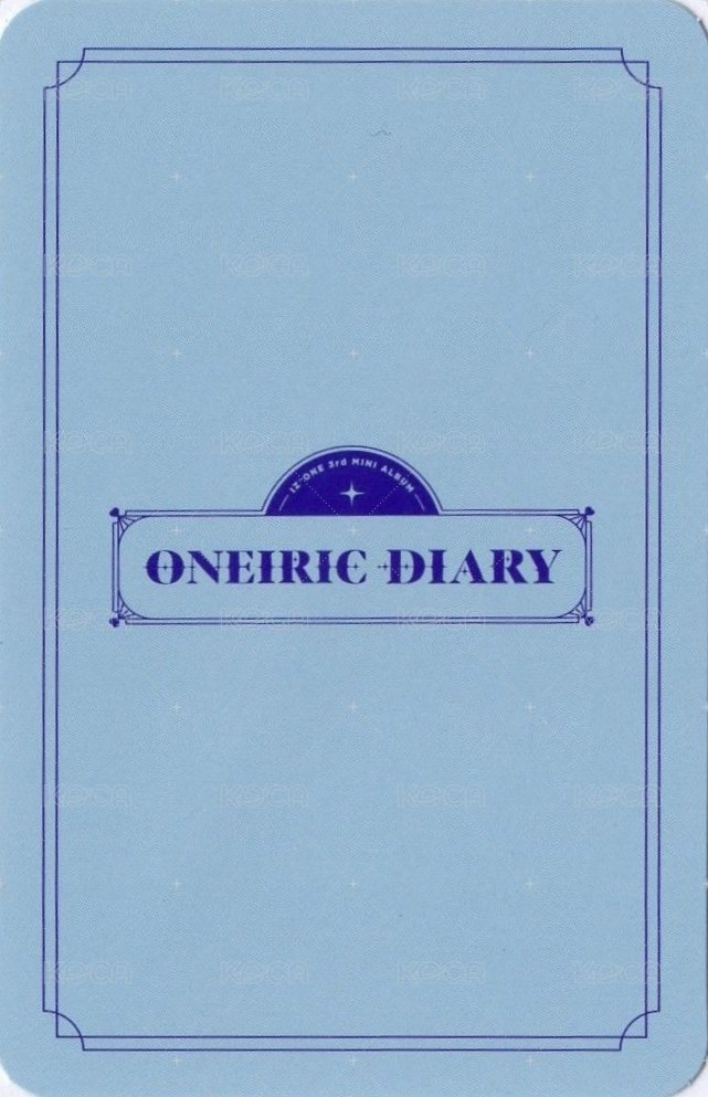 Oneiric Diary 專輯卡 幻想：ONEIRIC版 背面