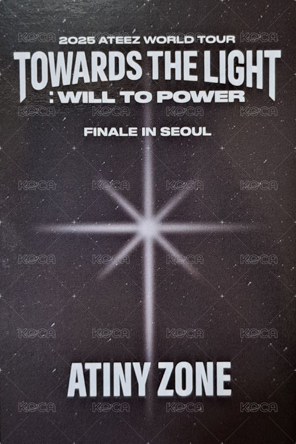 TOWARDS THE LIGHT : WILL TO POWER 入場卡 / 場限卡 2025 Finale in Seoul 背面