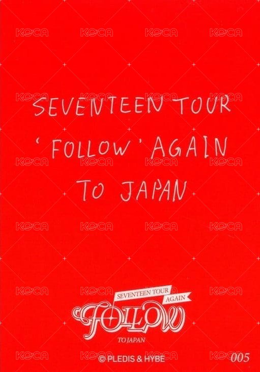 FOLLOW AGAIN 隨機卡  背面