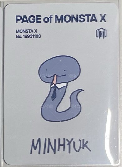 李玟赫的臉 柳基現的手 卡背是李玟赫畫的蛇
