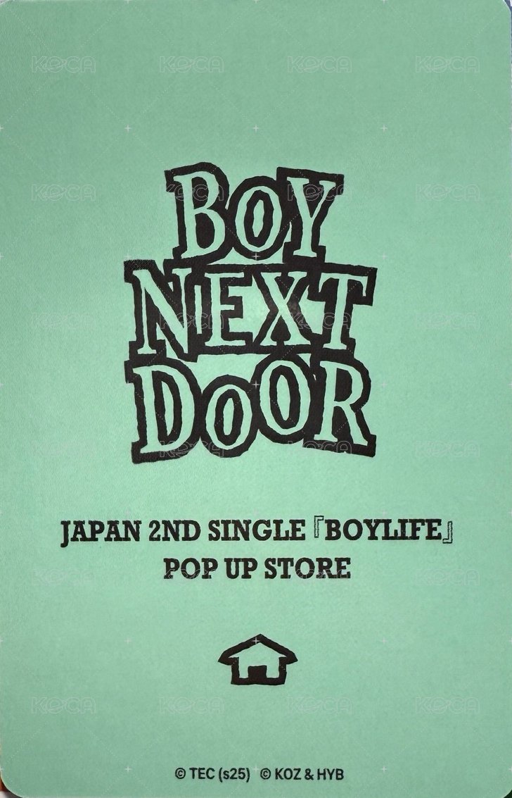 BOYLIFE 滿額卡 東京/大阪線下快閃 2 背面