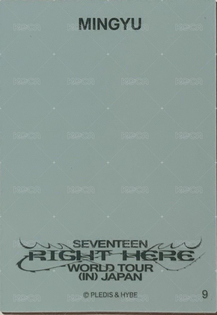 RIGHT HERE 隨機卡  背面