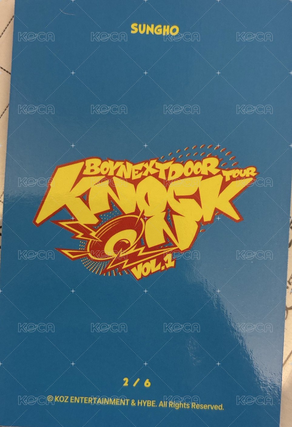 Knock On 巡迴 隨機卡 仁川場周 2/6 背面