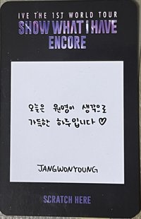 SHOW WHAT I HAVE 隨機卡 世巡刮刮卡