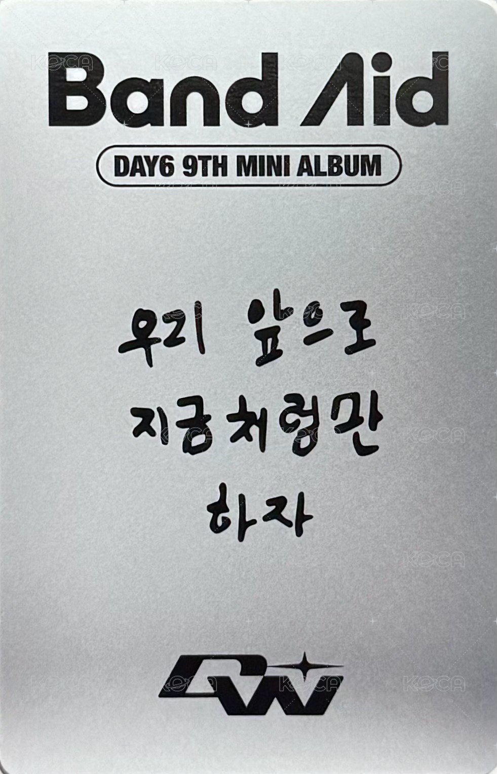 迷九 Nemo專 專輯卡 訊息卡 Rock Band ver. 背面