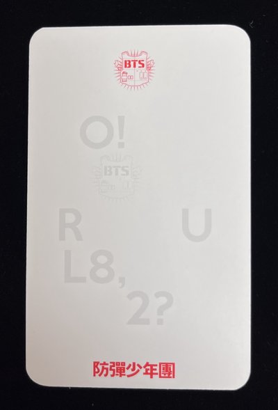《O! R U L8, 2?》專輯卡 團卡