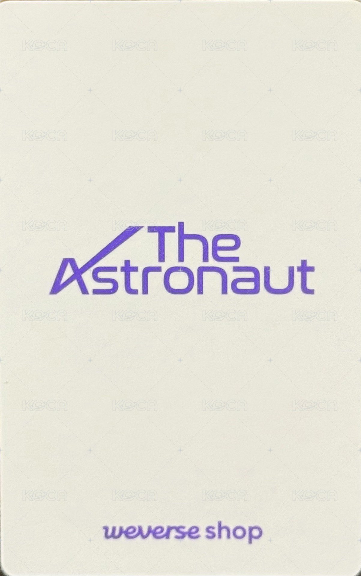 Astronaut wvs 特典卡  背面