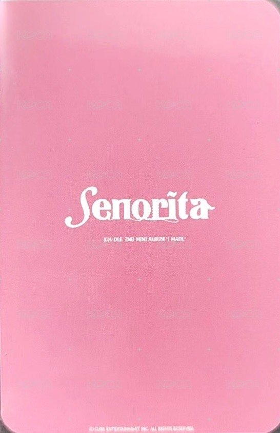 I MADE 大小姐 打歌卡 紅衣 背面