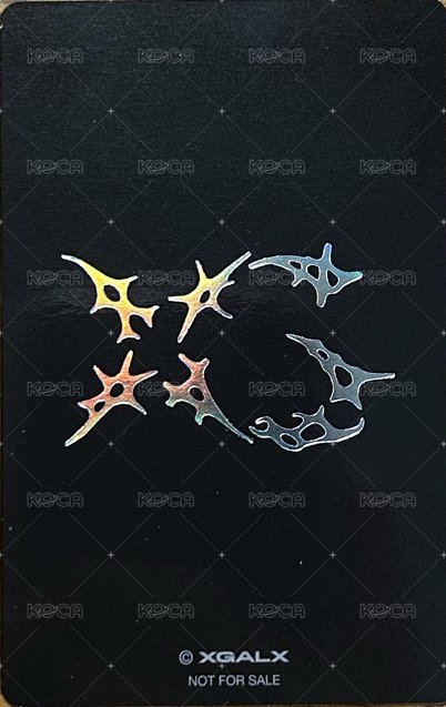 AWE XG Official Shop 雙人 特典卡  背面