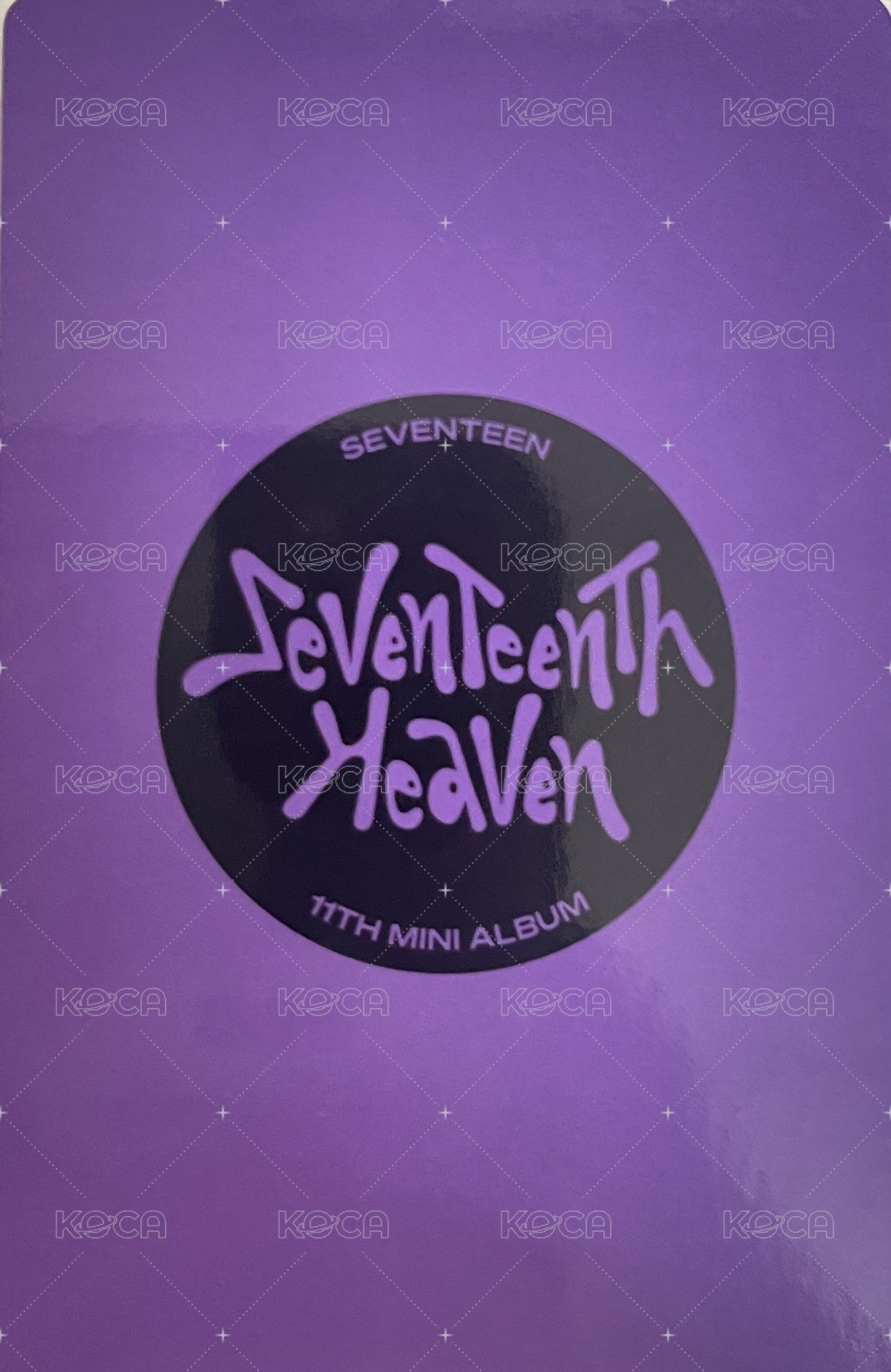 MINI11 yzy 克拉盤預購2.0 特典卡  背面