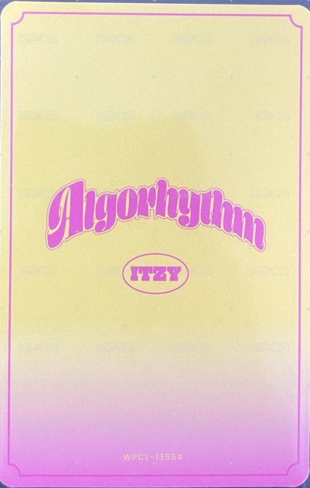 Algorhythm 專輯卡 通常盤 背面