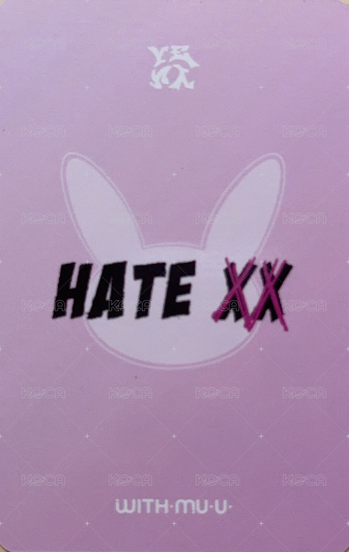 HATE XX wm 線下5.0 簽售卡  背面