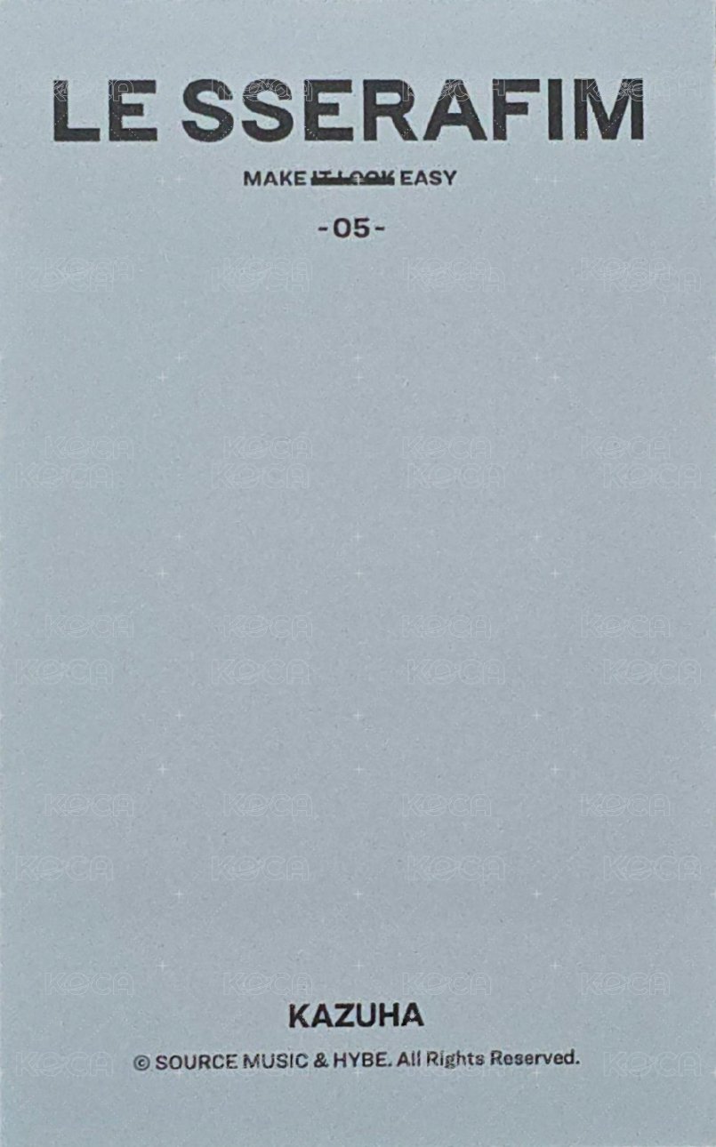 EASY 隨機卡  背面