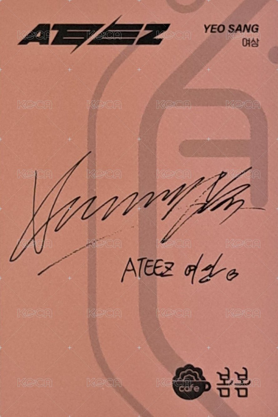 Cafe BomBom 代言卡  背面