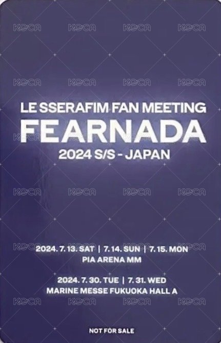 24‘fm 入場卡 / 場限卡 福岡 背面